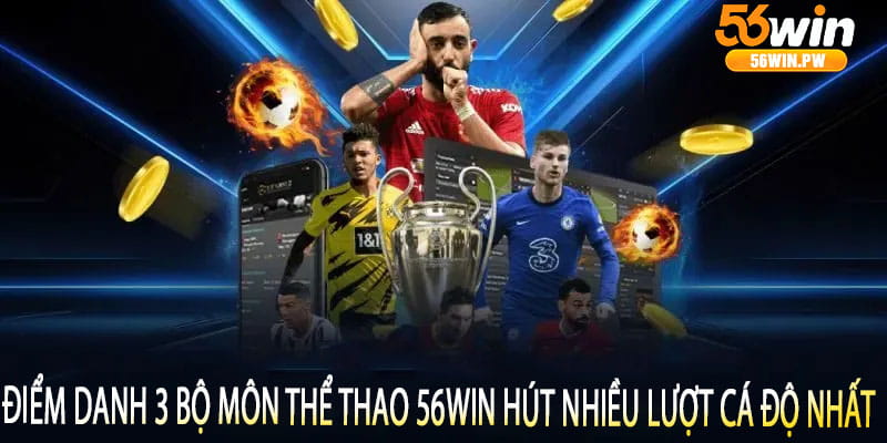 Điểm danh 3 bộ môn thể thao 56win hút nhiều lượt cá độ nhất